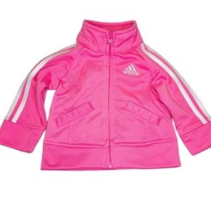 Adidas Pink Baby Girl Track Jacket Size 3 Months